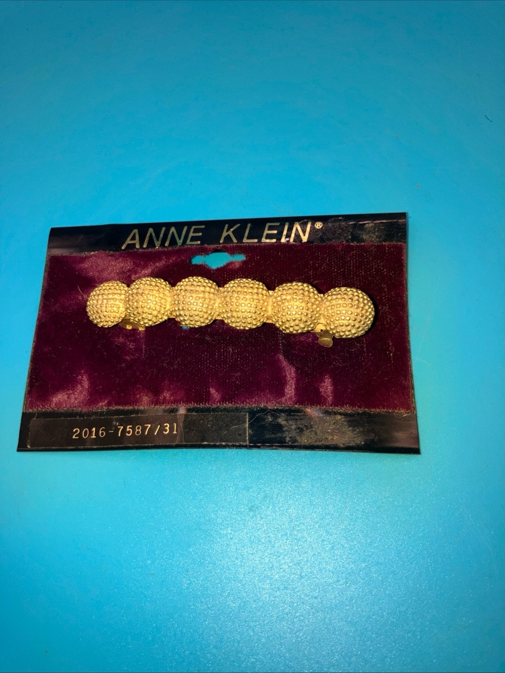 barrette anne klein new old stock Vintage gold tone 3 Inches